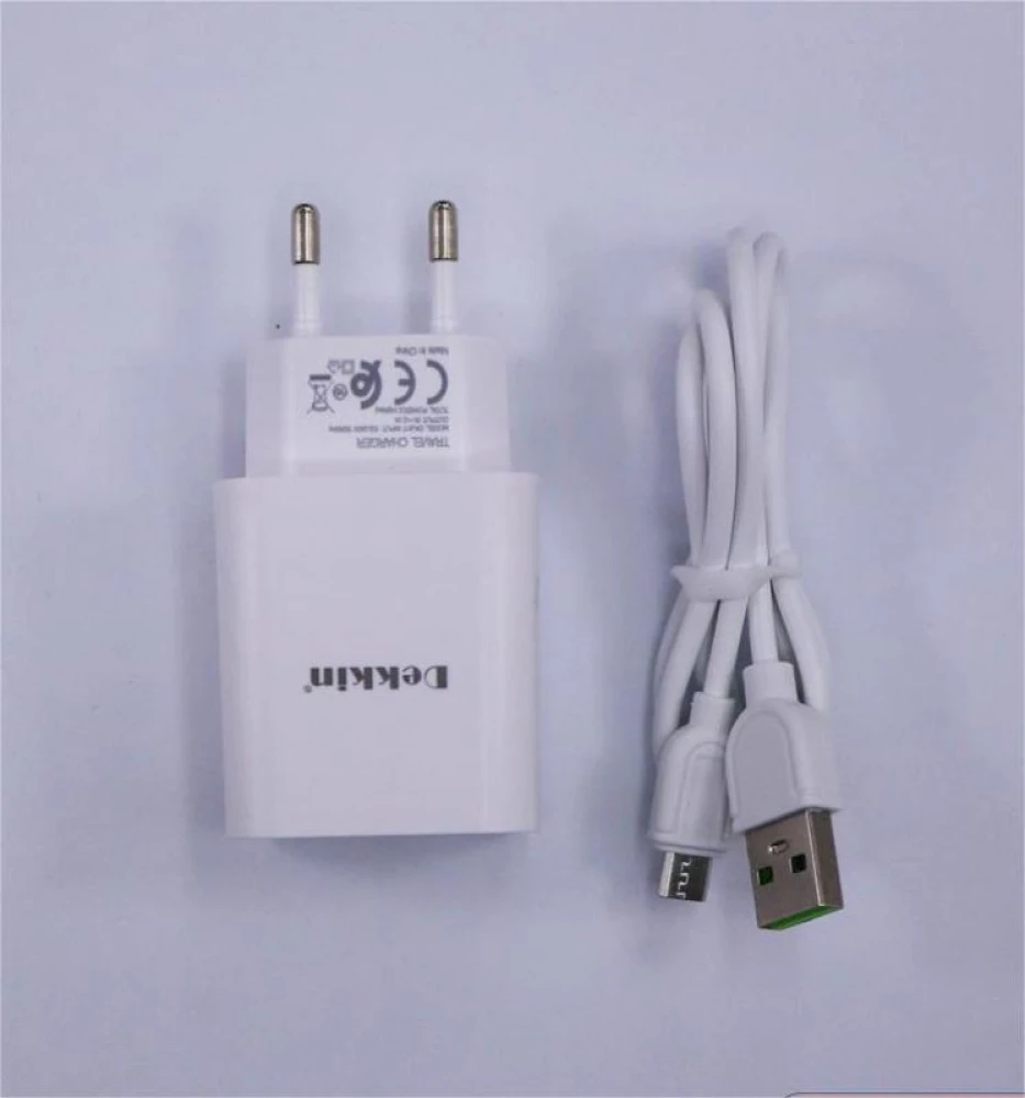 Chargeur Dekkin Micro - USB 2.1A Dk-817 - Blanc